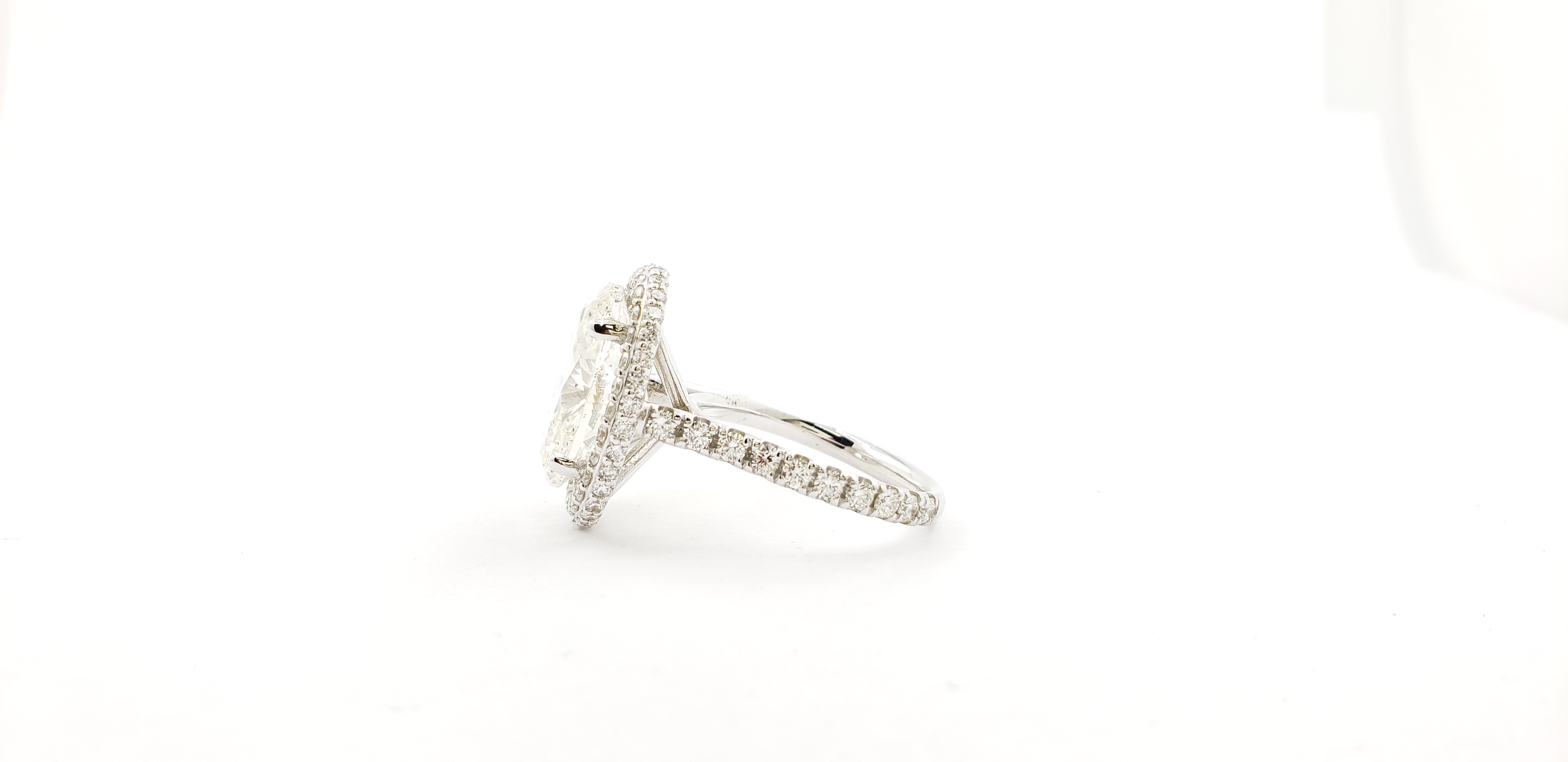Oval Shape Double Diamond Halo Ring